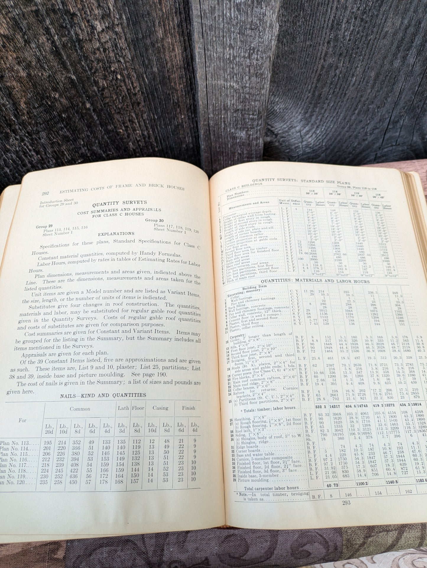 A Complete System for Estimating the Quantities and Costs of Frame and Brick Houses by Alfred Donley. 1926 First Edition
