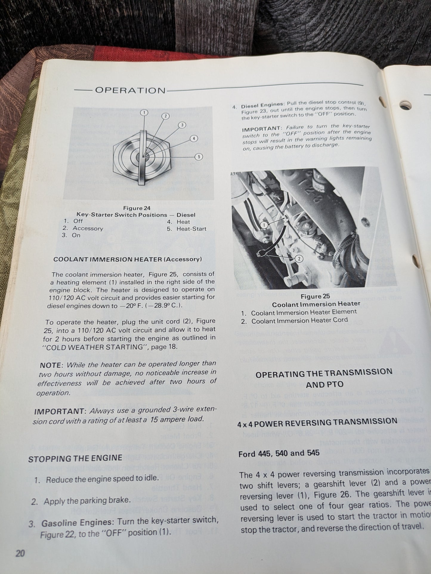 Vintage Ford Tractor Operator's Manual for Model 231, 340, 445, 531, 530, 545
