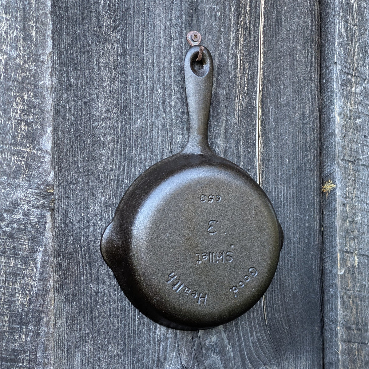 Vintage Good Health by Griswold #3 Cast Iron Skillet 653