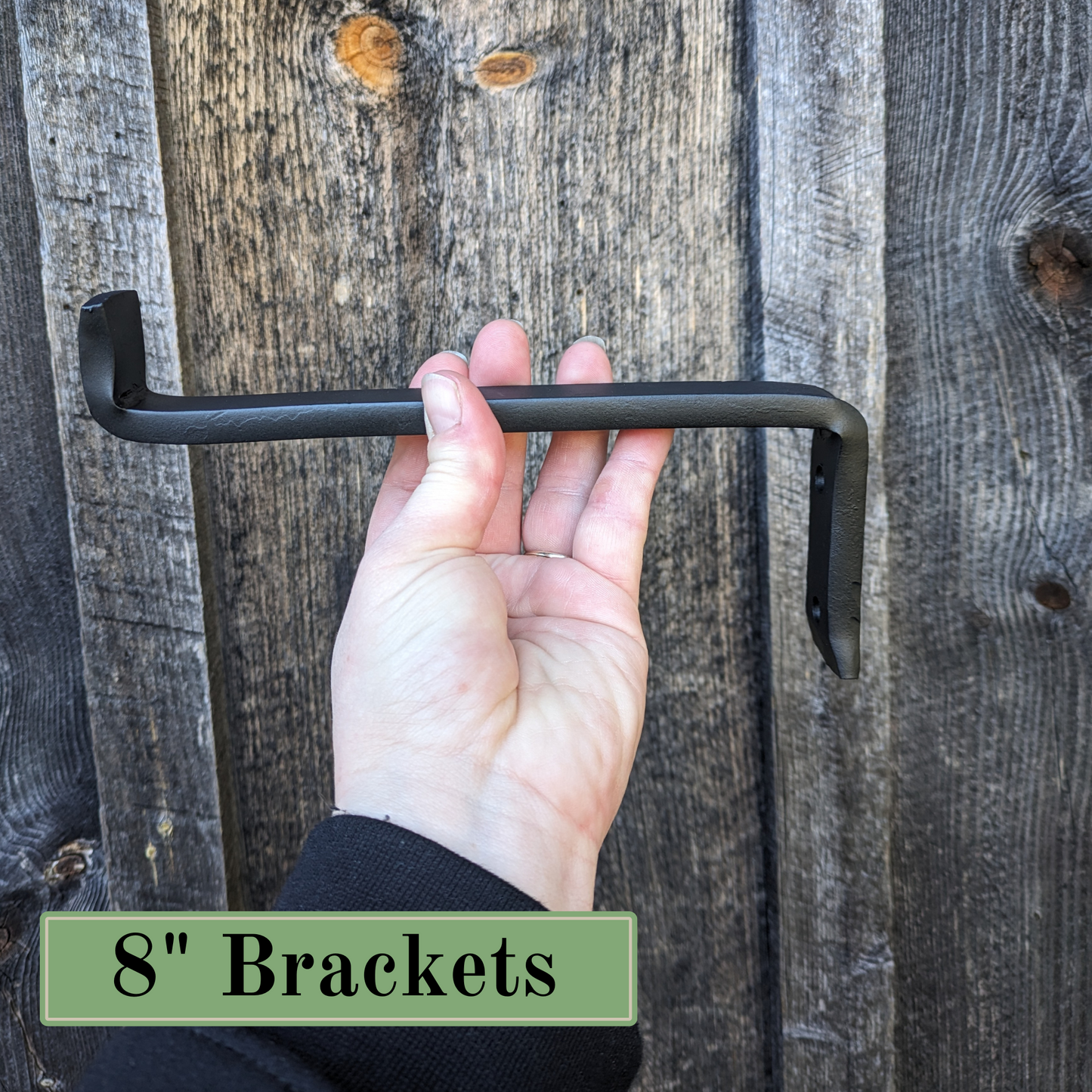 Set of 2 Hand Forged Blacksmith Made Floating Shelf Brackets- heavy duty for books and more!