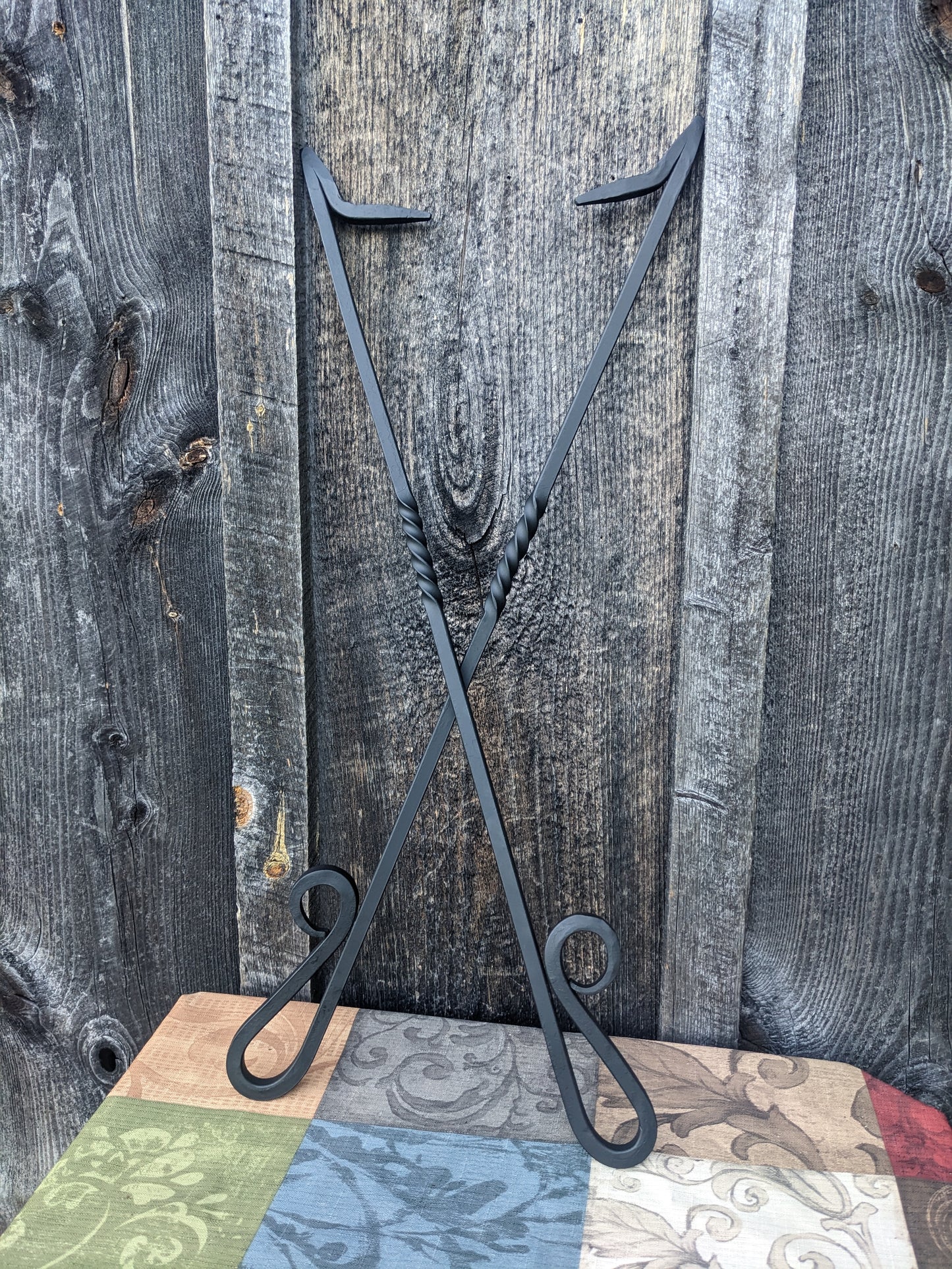 Hand Forged Scroll Handle Fire Poker