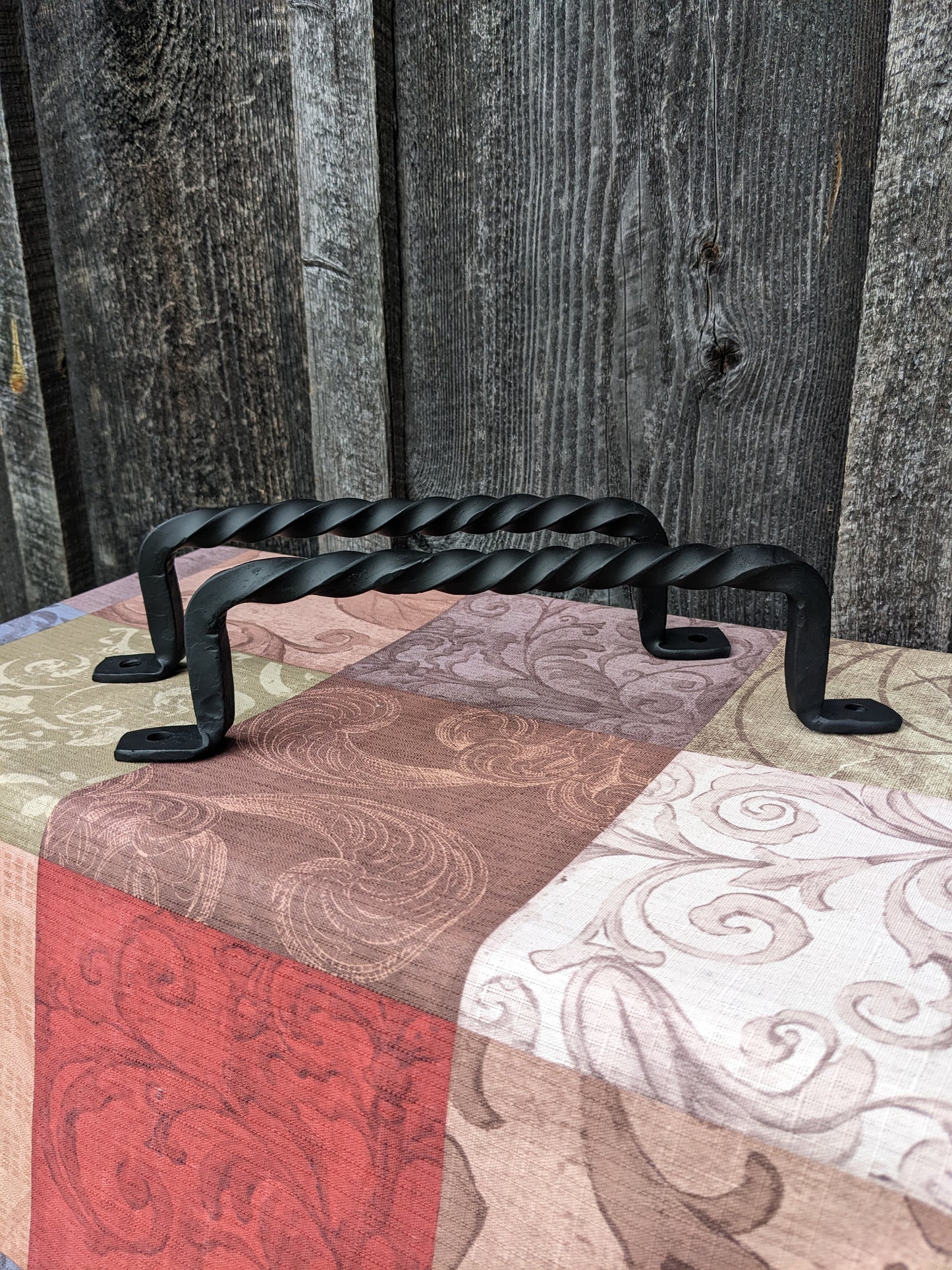Set of 2 Twisted Hand Forged Handles