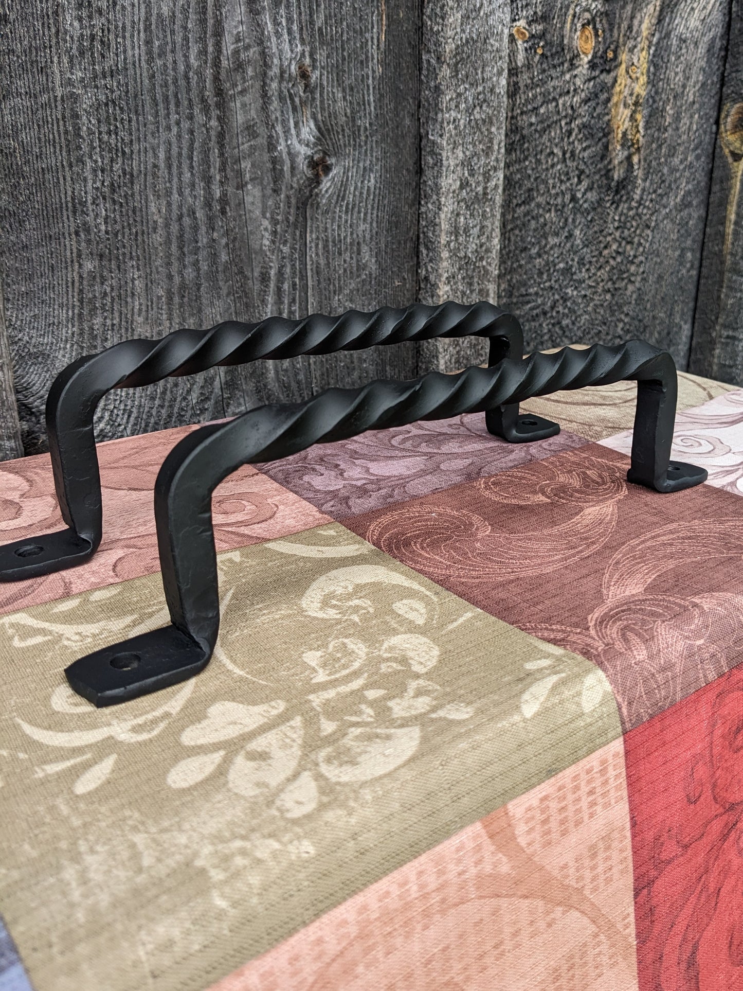 Set of 2 Twisted Hand Forged Handles