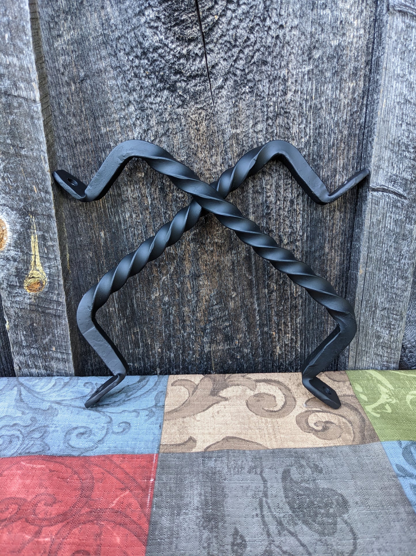 Set of 2 Twisted Hand Forged Handles