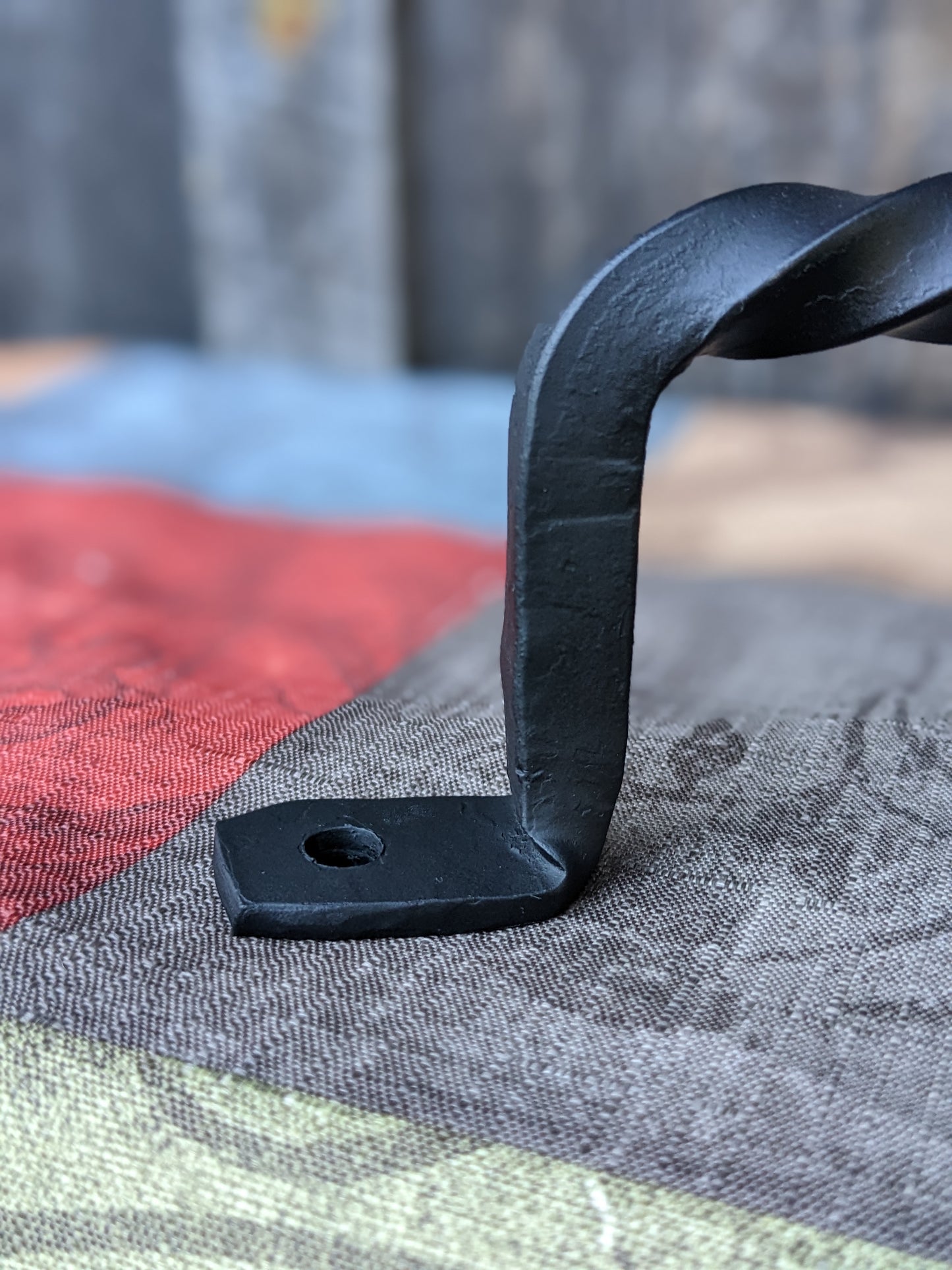 Set of 2 Twisted Hand Forged Handles