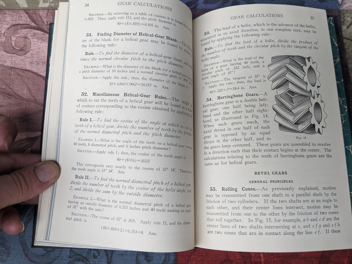 Gear Calculations and Cutting by International Textbook Company of Scranton, PA, 1934