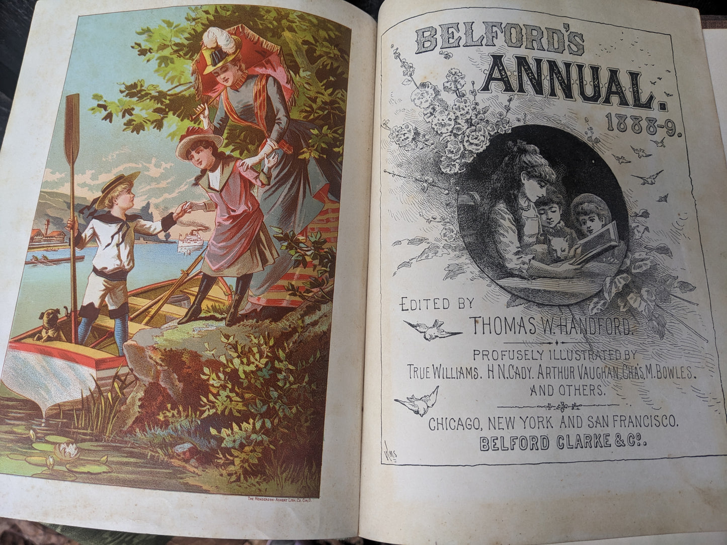 Belford's Annual 1888-1889, Illustrated, edited by Thomas W. Hanford. Short Stories, Poems and More
