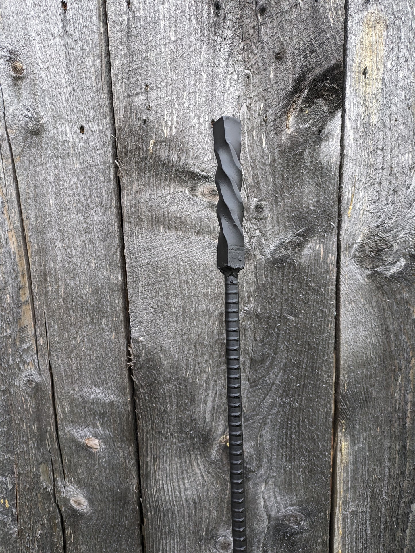 Hand Forged Fire Poker with Twisted Handle