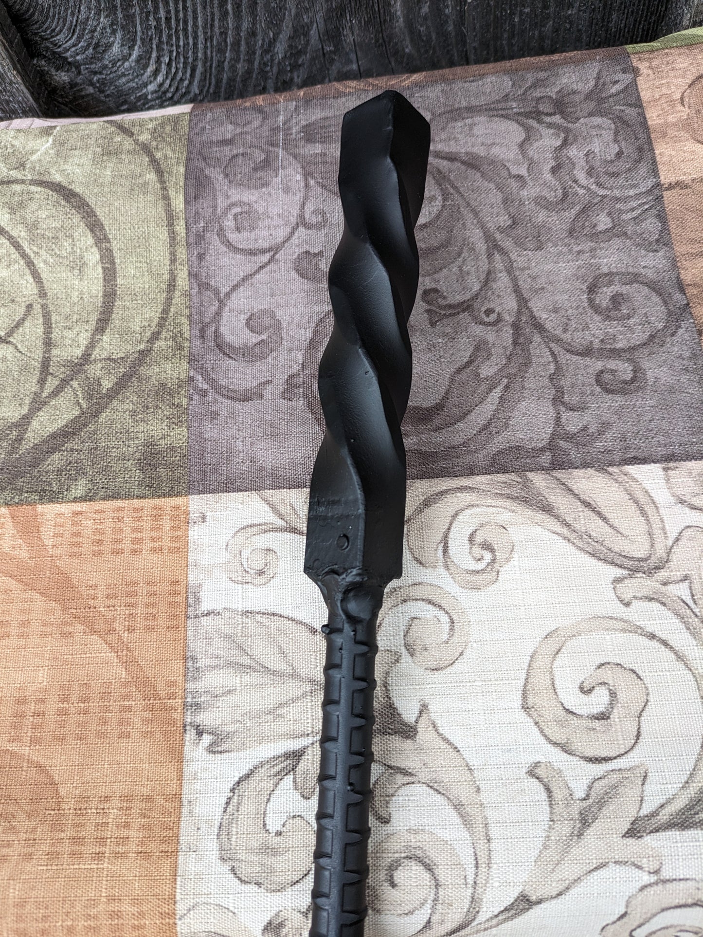 Hand Forged Fire Poker with Twisted Handle