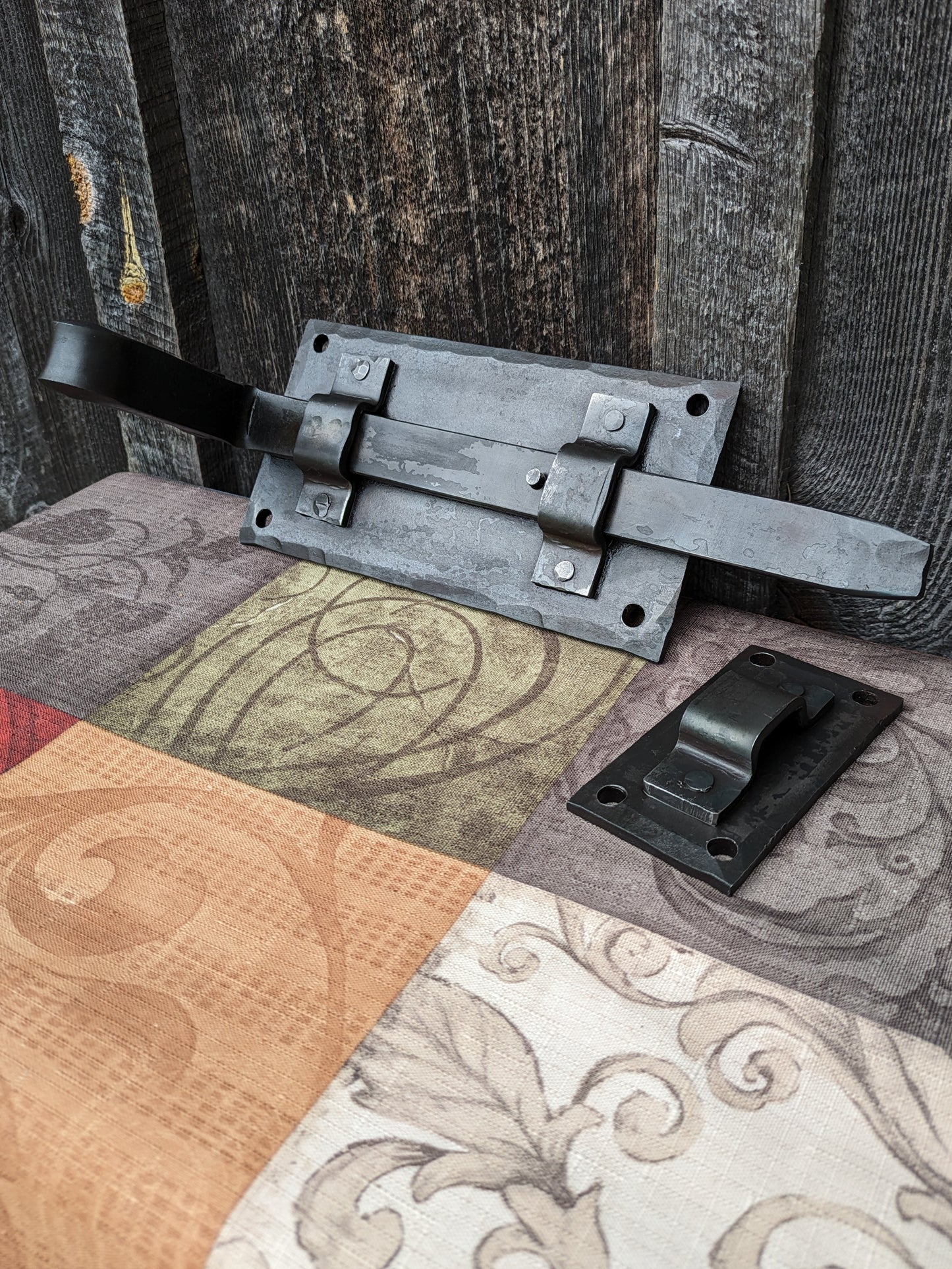 Hand Forged Strap Deadbolt Latch