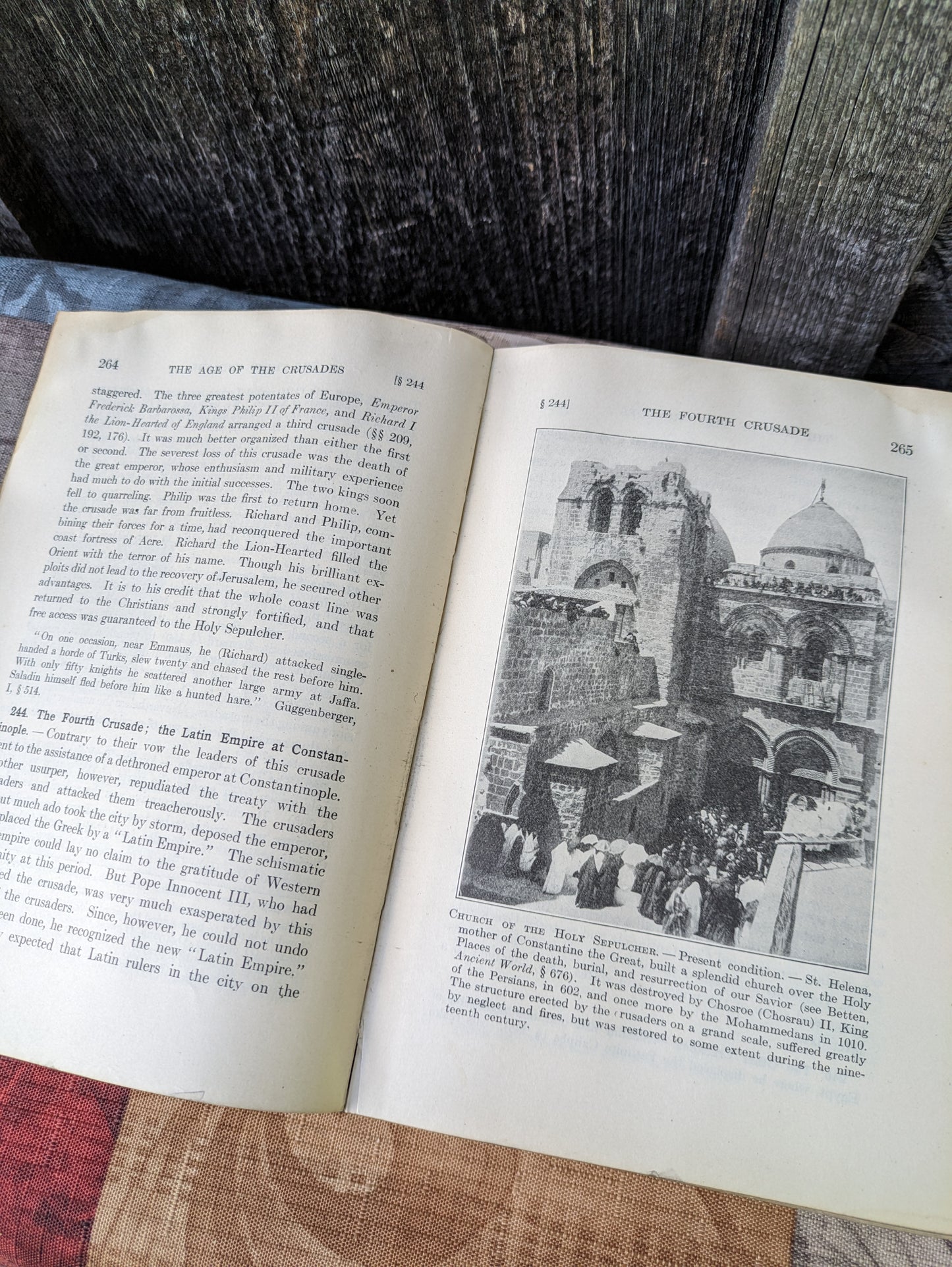 Antique edition of The Modern World from Charlemagne to the Present Time, by Betten and Kaufmann