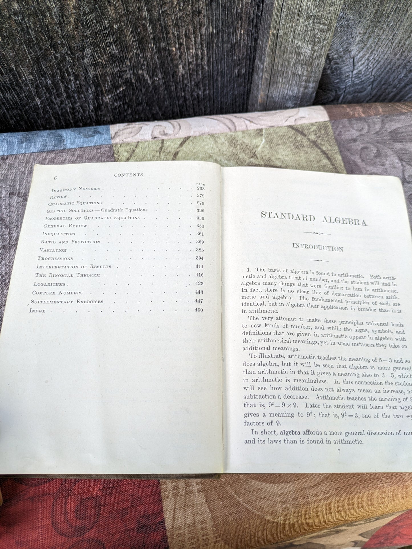 Standard Algebra by Milne, Antique 1914 copy.