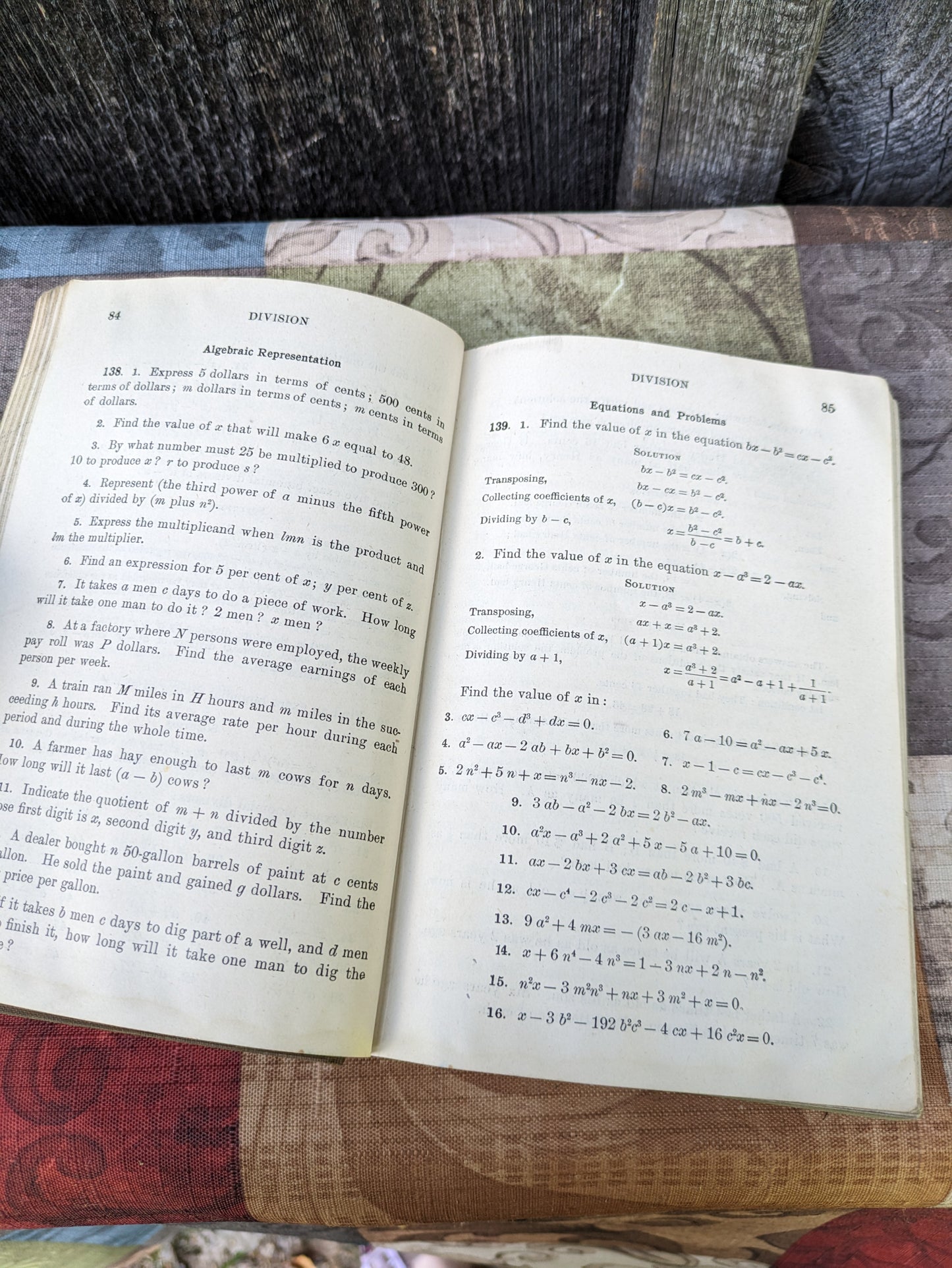 Standard Algebra by Milne, Antique 1914 copy.