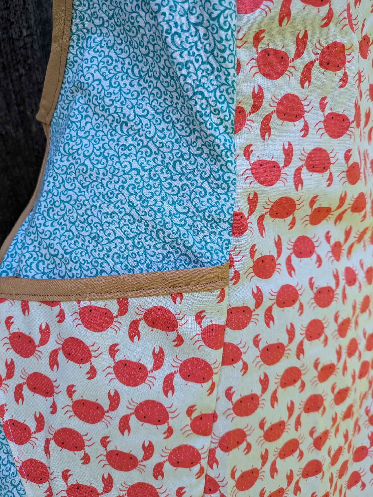 Feeling Crabby Vintage Inspired Apron with Cute Crabs and Pockets