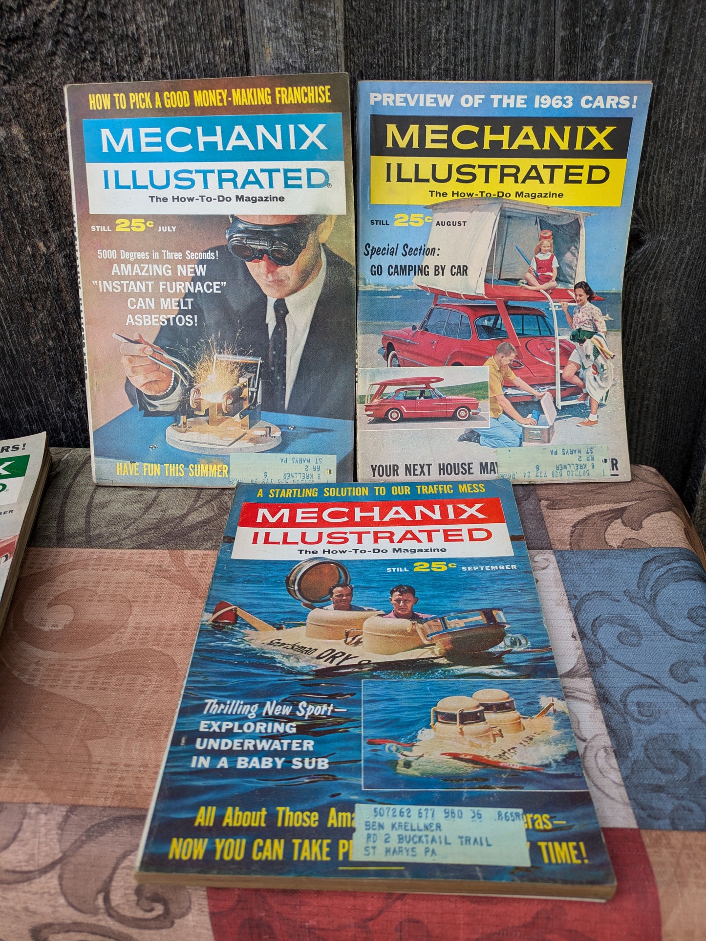 Set of 12 Mechanix Illustrated 1962 Full Year