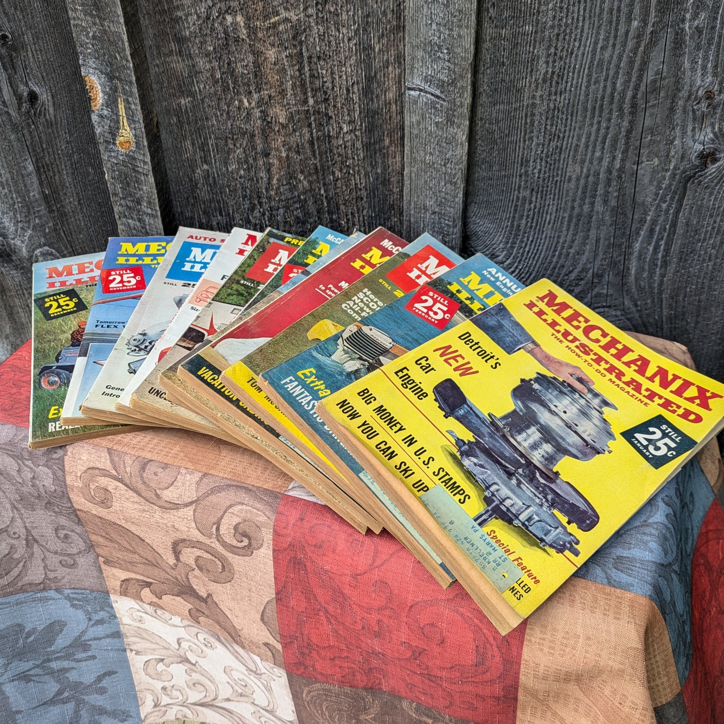 Set of 11 Vintage Mechanix Illustrated Magazines from 1961