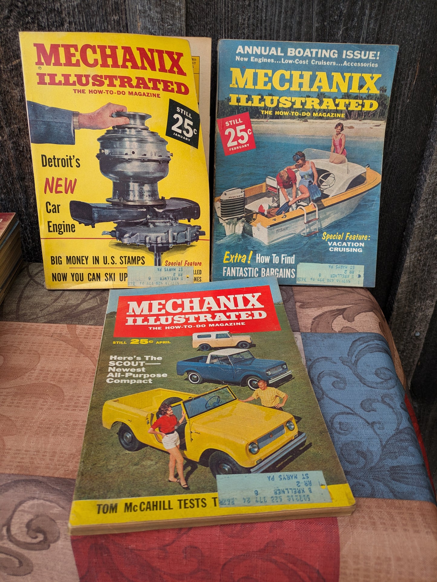 Set of 11 Vintage Mechanix Illustrated Magazines from 1961