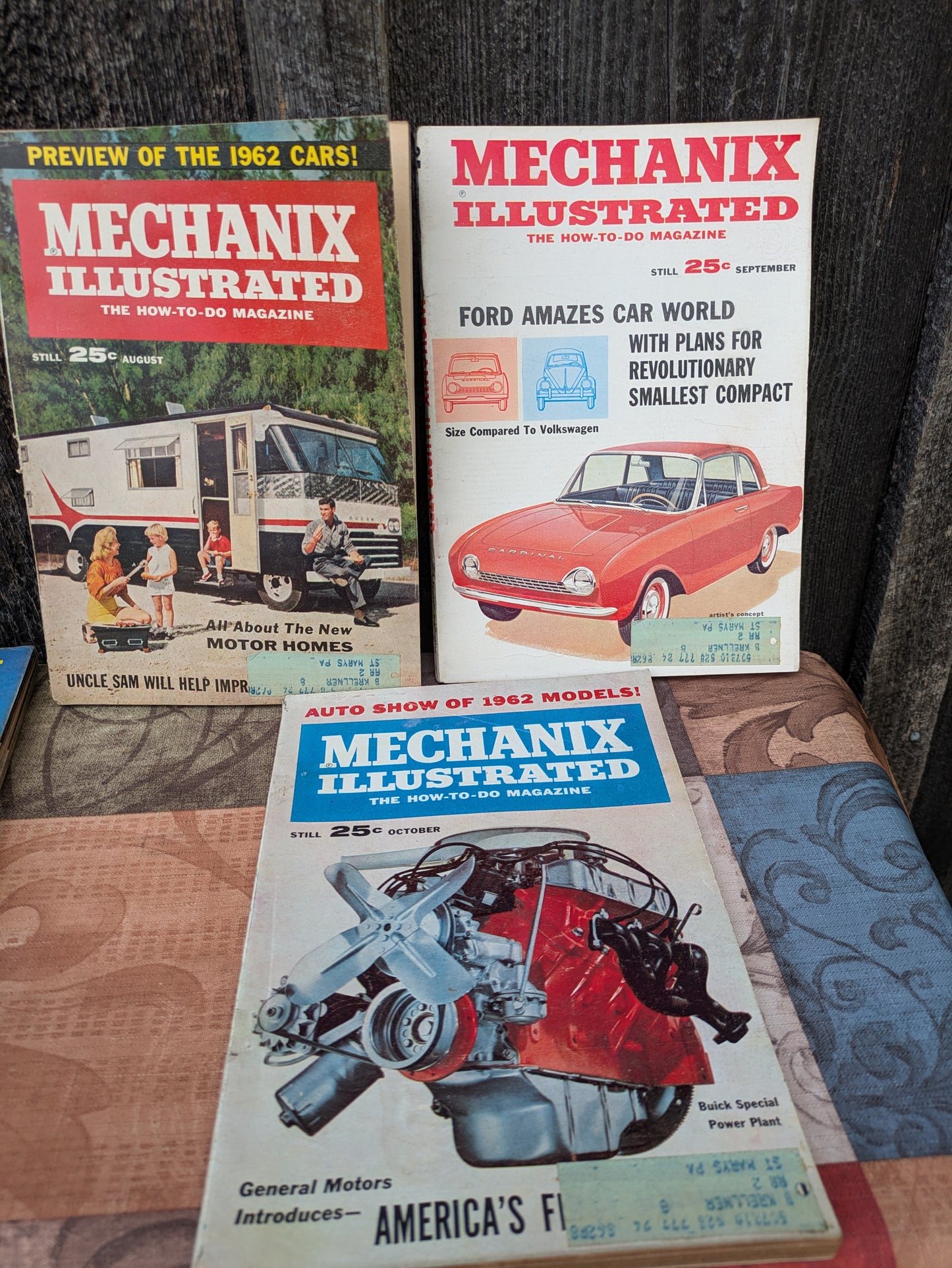 Set of 11 Vintage Mechanix Illustrated Magazines from 1961