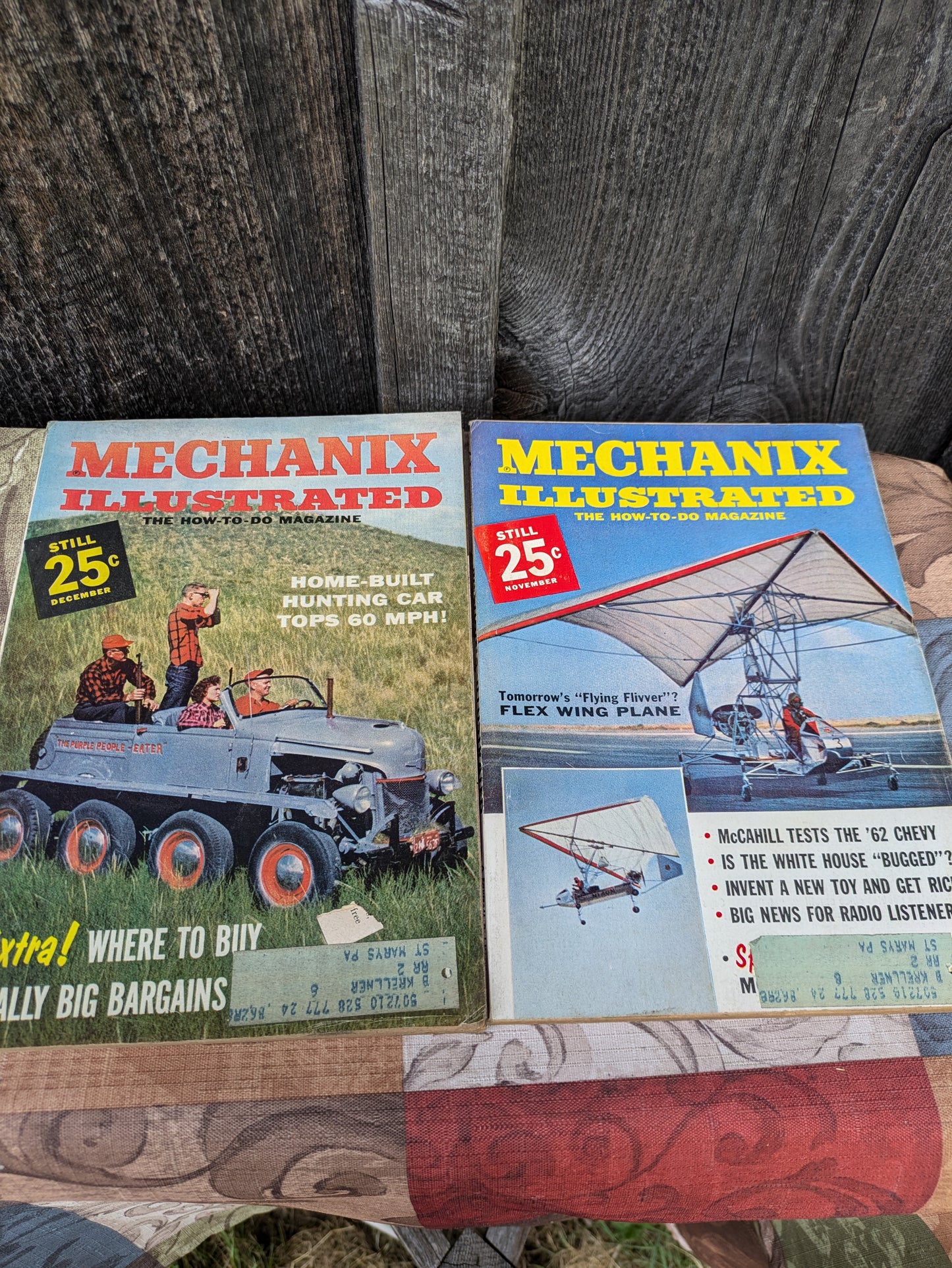 Set of 11 Vintage Mechanix Illustrated Magazines from 1961