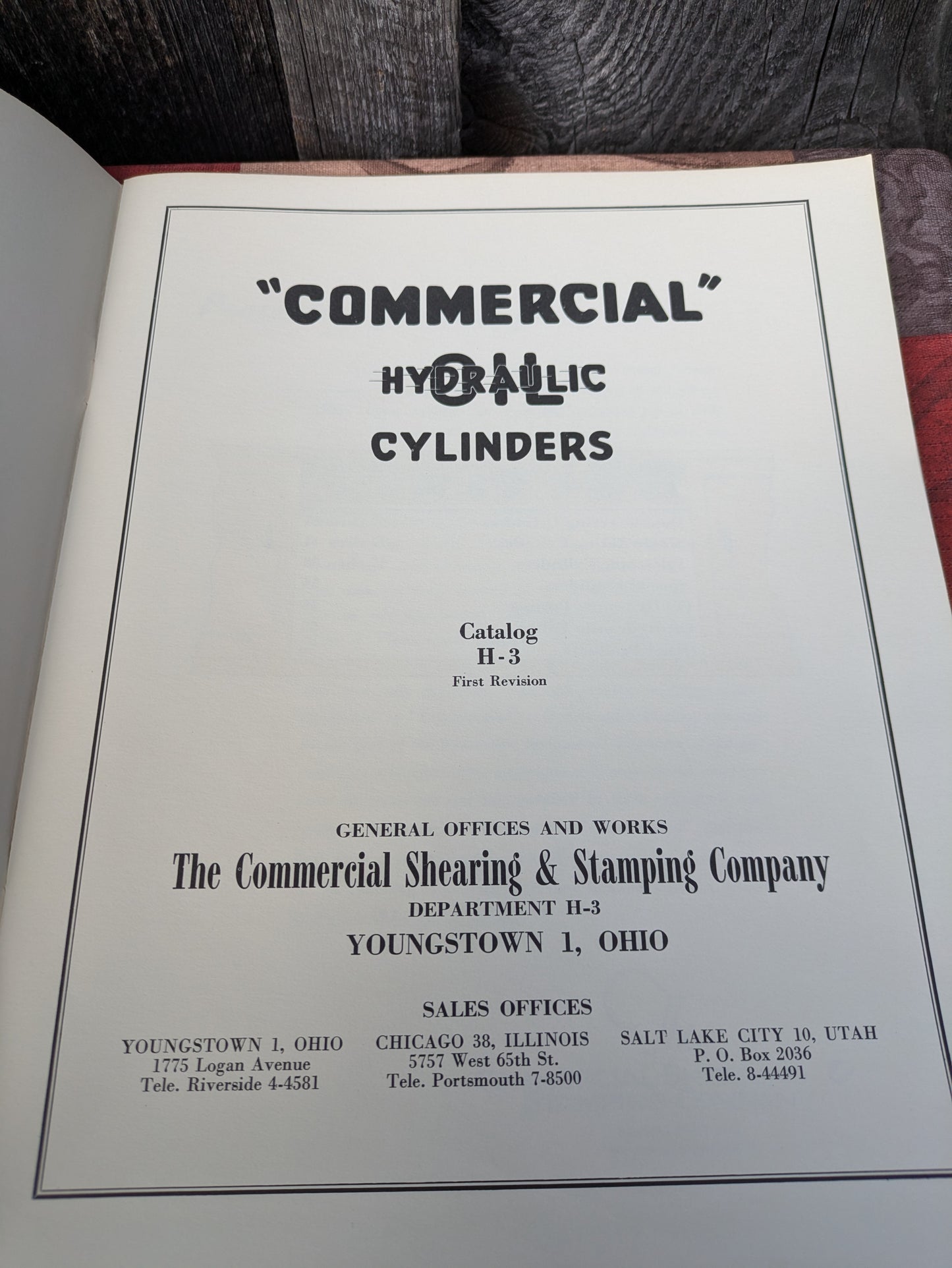 3 Vintage Commercial Shearing & Stamping Catalogs- Hydraulic Valves, Cylinders, Pumps and Motors