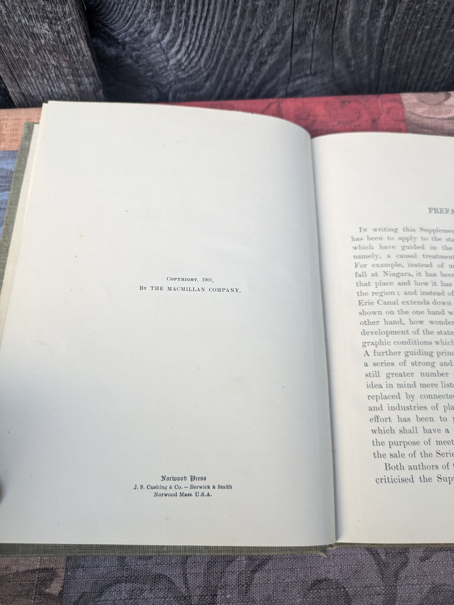 Antique 1901 Tarr & McMurray's Geographies, New York Supplementary Volume.