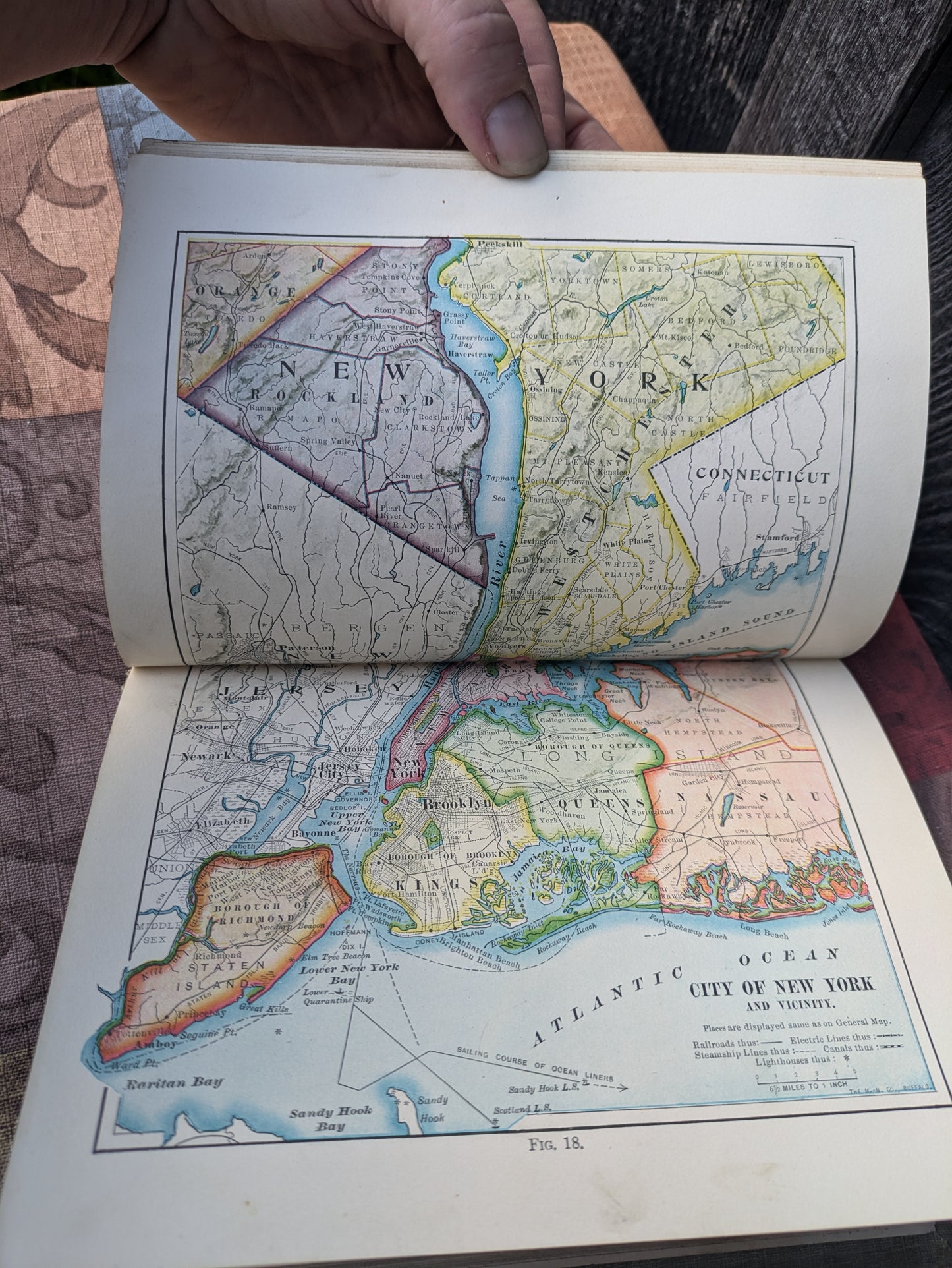Antique 1901 Tarr & McMurray's Geographies, New York Supplementary Volume.