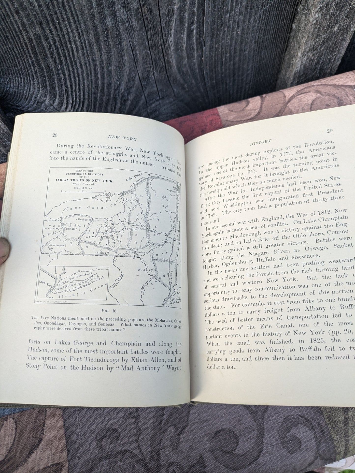 Antique 1901 Tarr & McMurray's Geographies, New York Supplementary Volume.