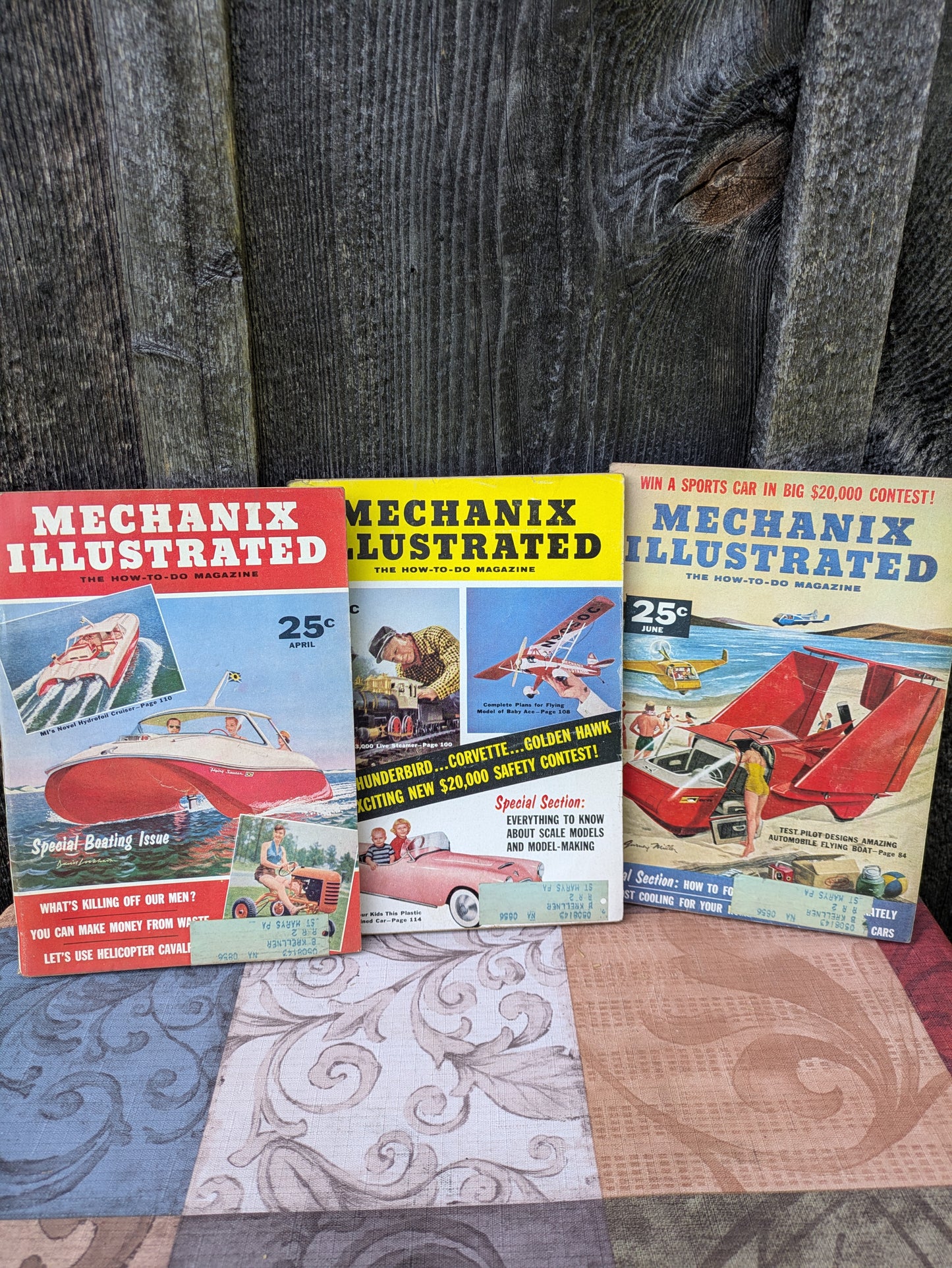 Set of 11 Vintage Mechanix Illustrated Magazines from 1956