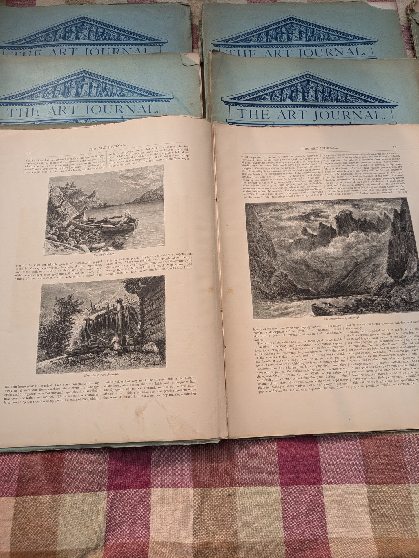 Antique 1877 The Art Journal by D. Appleton & Co Full Year Set of 12 Issues