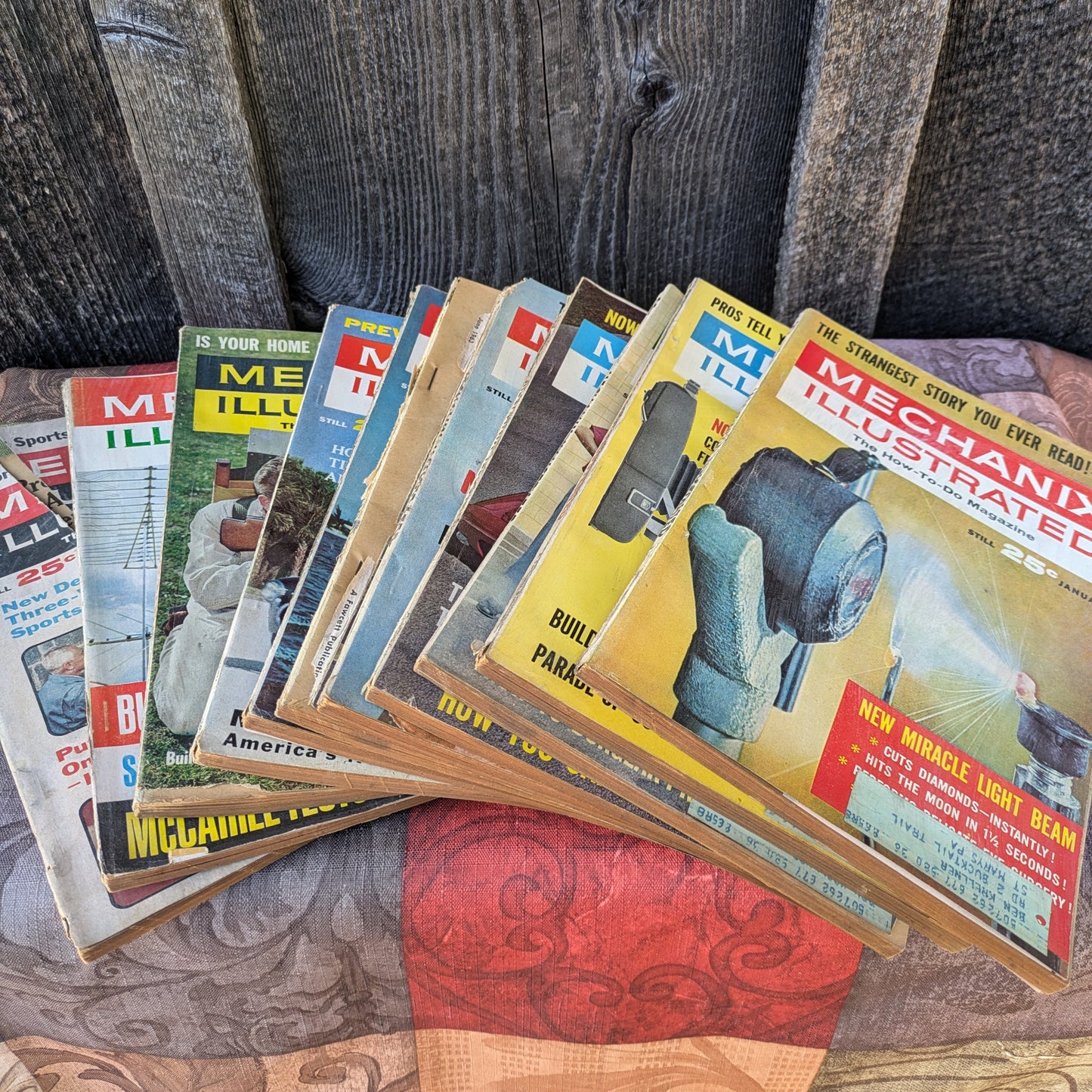 Set of 11 Vintage Mechanix Illustrated Magazines from 1963