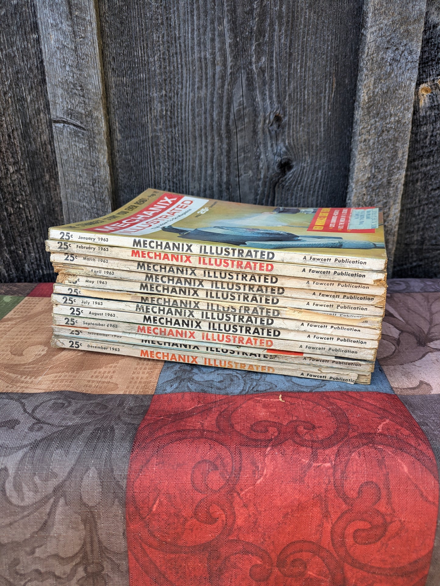 Set of 11 Vintage Mechanix Illustrated Magazines from 1963