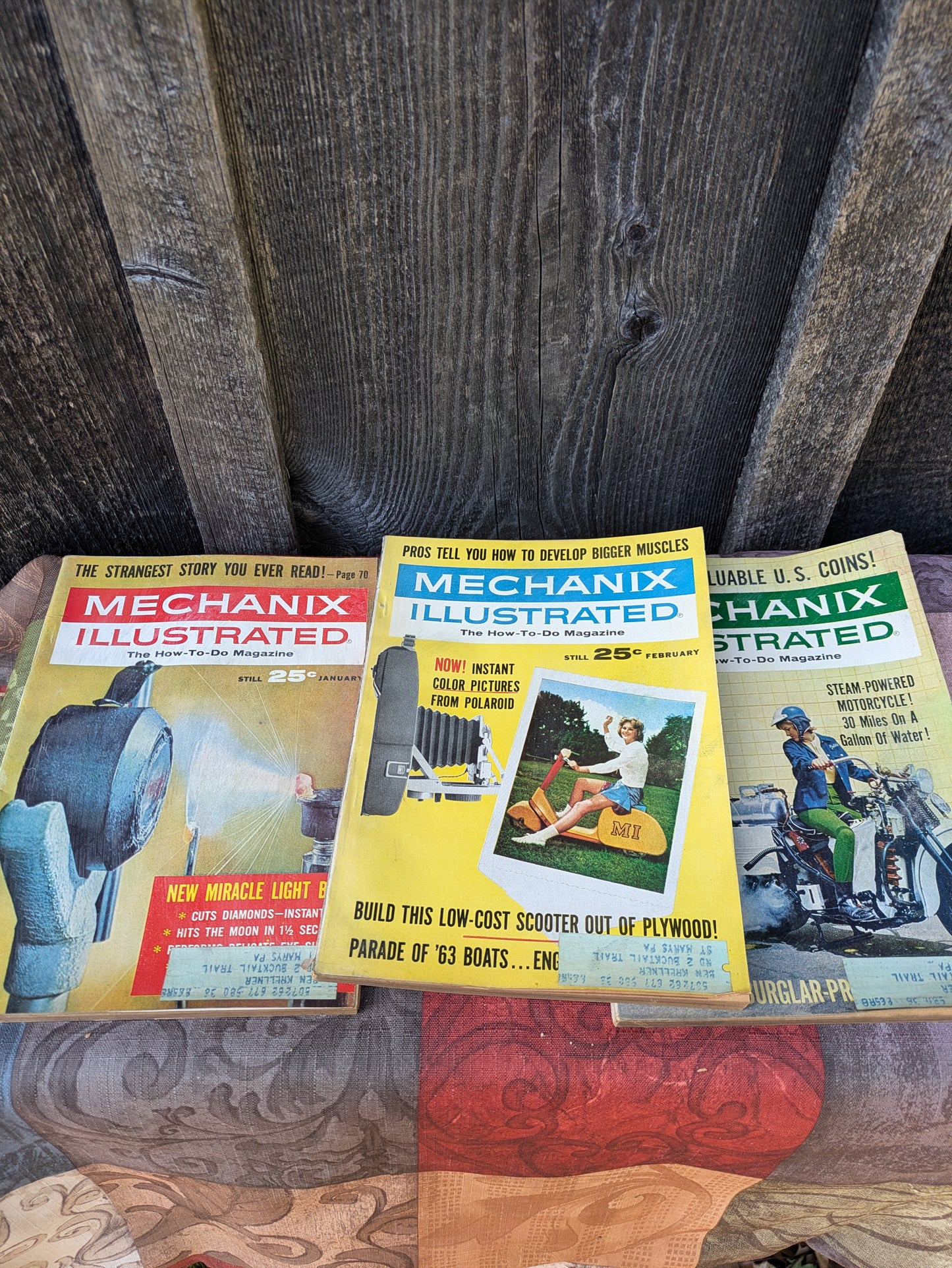 Set of 11 Vintage Mechanix Illustrated Magazines from 1963