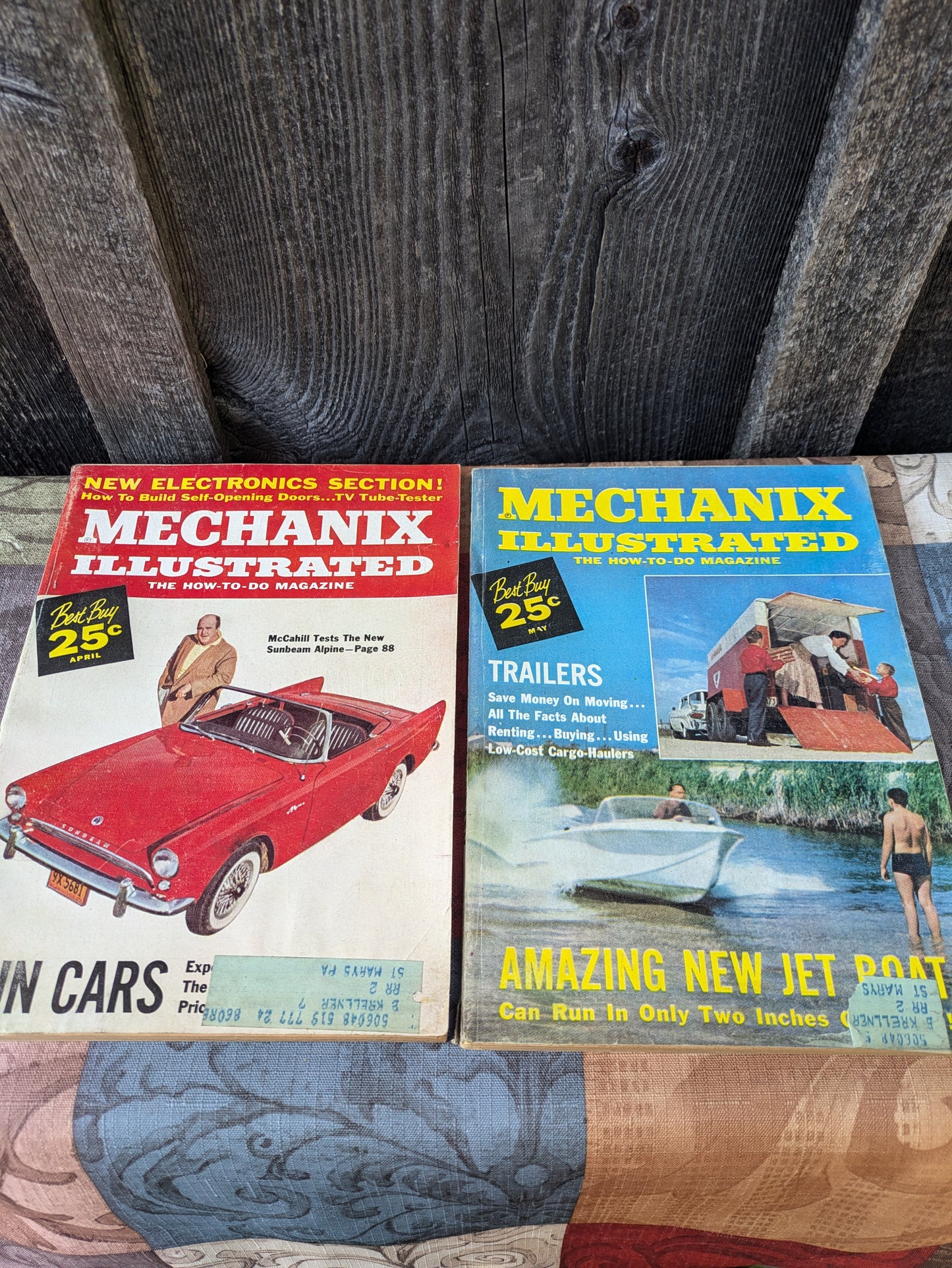 Set of 11 Vintage 1960 Mechanix Illustrated Magazines- Cars, DIY Projects and More