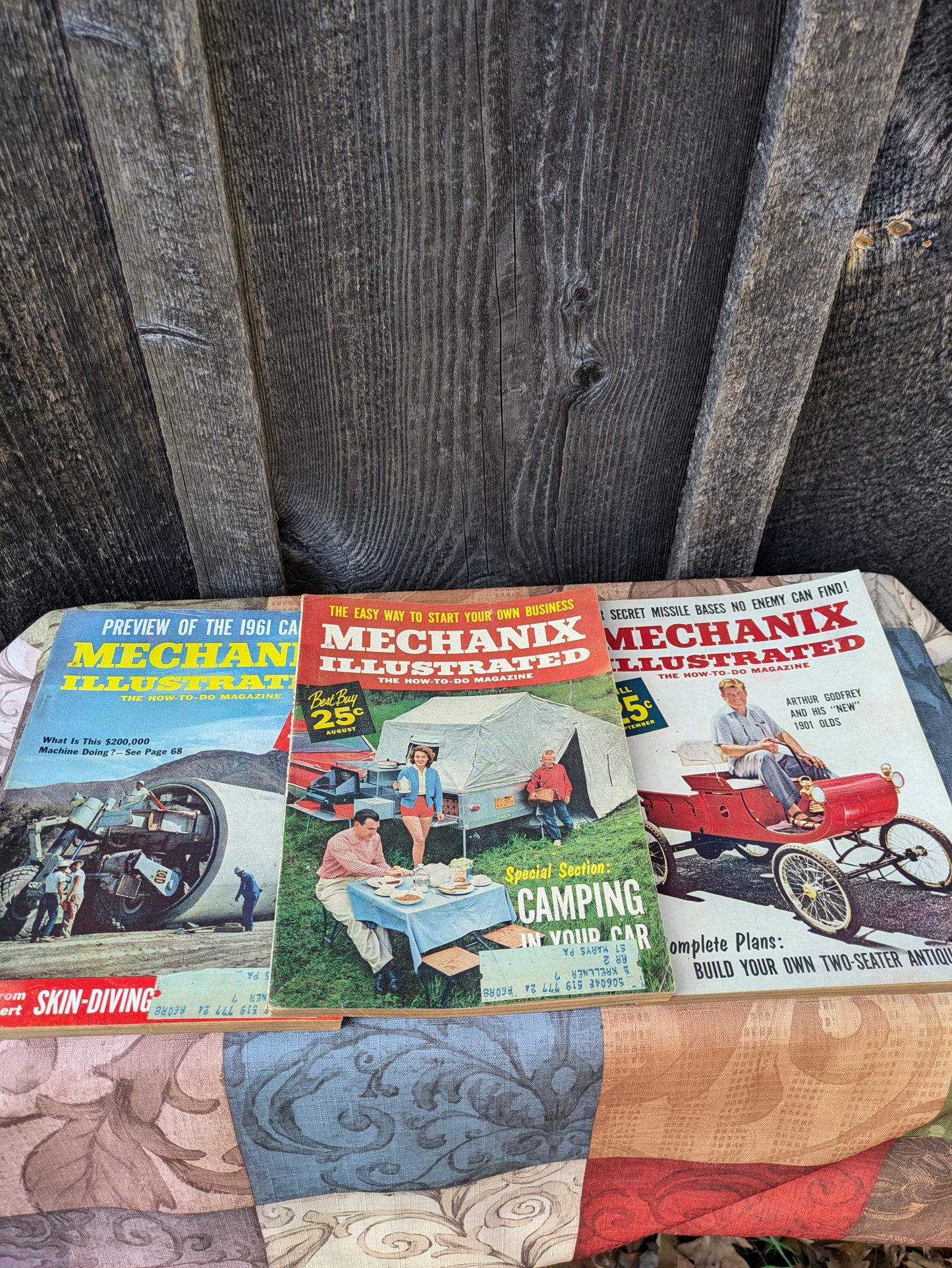 Set of 11 Vintage 1960 Mechanix Illustrated Magazines- Cars, DIY Projects and More