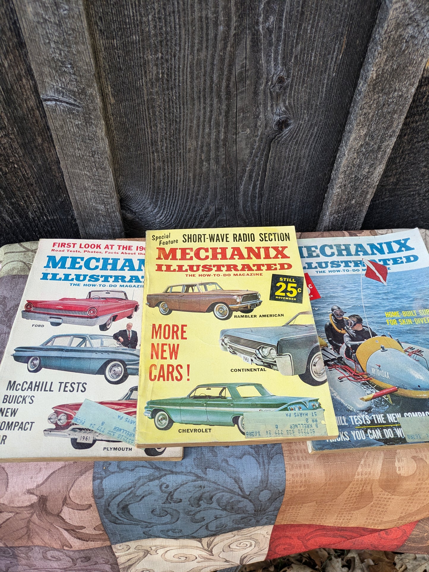 Set of 11 Vintage 1960 Mechanix Illustrated Magazines- Cars, DIY Projects and More