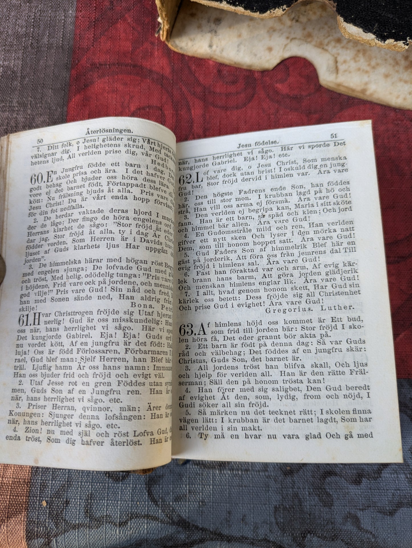 Antique 1863 Swedish Psalm book, Svenska Psalm-boken af Konungen Gillad och Stadfästad