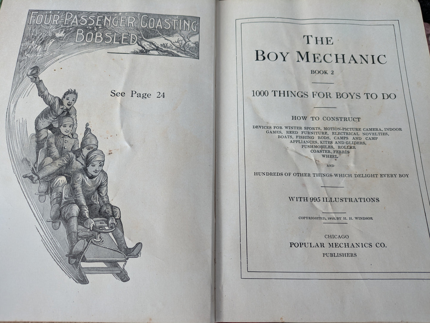 The Boy Mechanic, Volumes 2 & 4, by Popular Mechanics from 1915