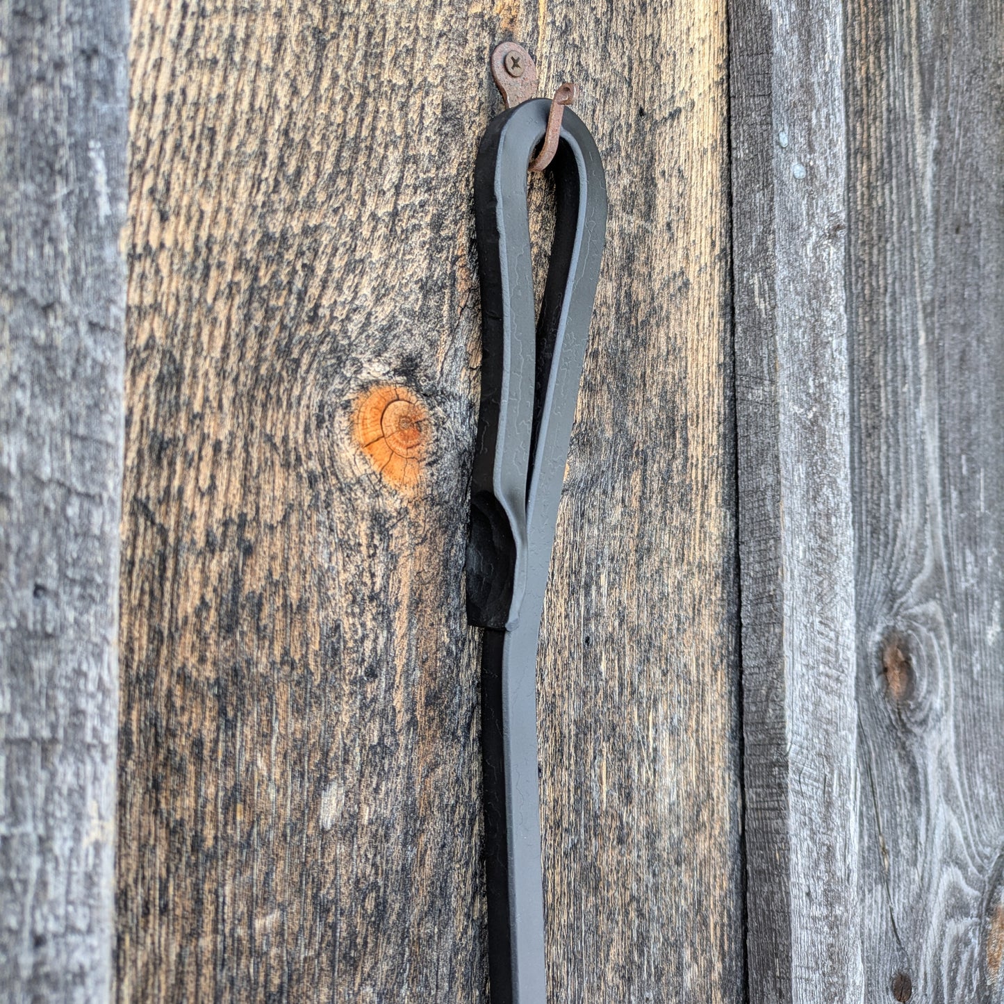 Heavy Duty Hand Forged Twisted Fire Poker with Thumb Rest