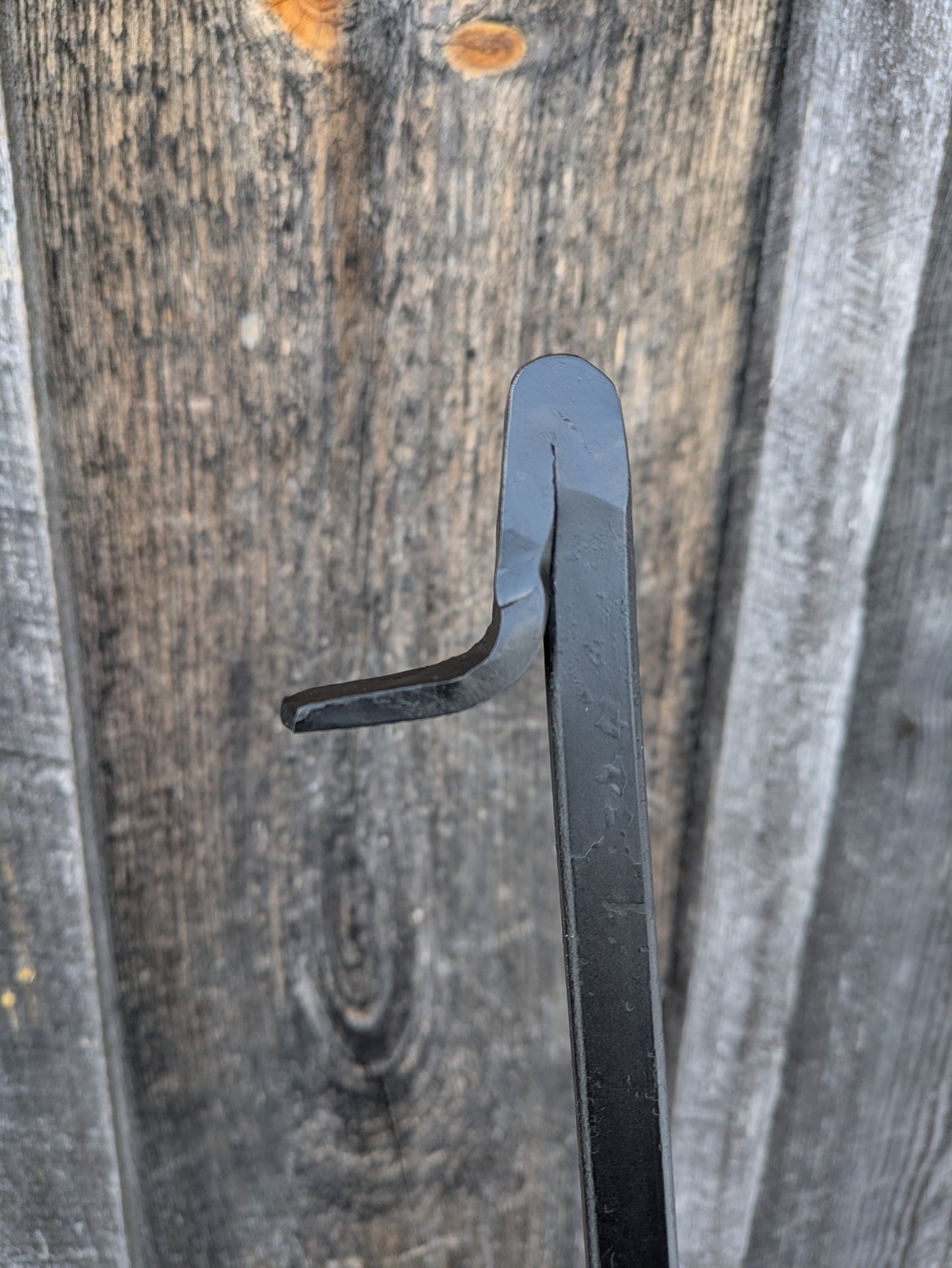 Heavy Duty Hand Forged Twisted Fire Poker with Thumb Rest