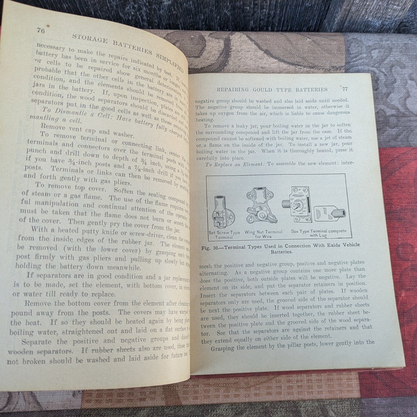 1921 First Edition Storage Batteries Simplified by Victor Pagé