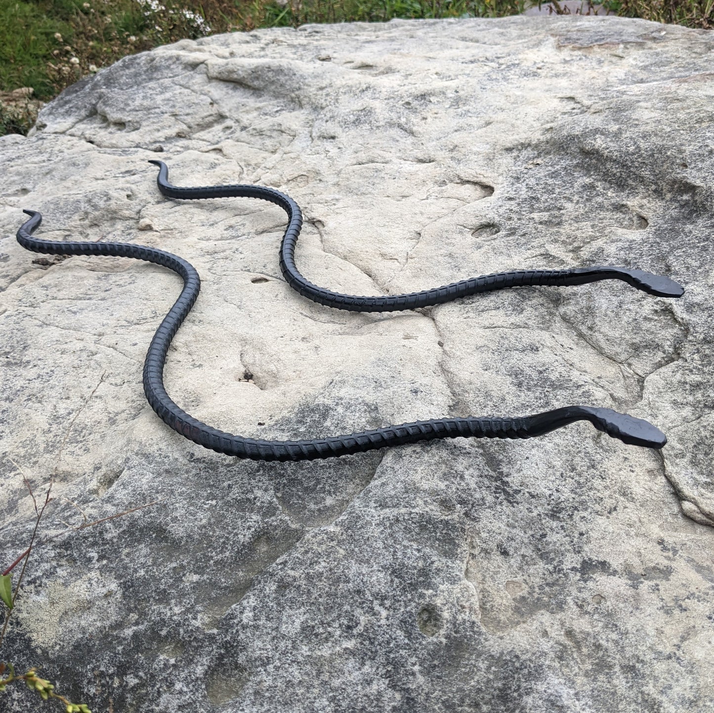 Sneaky Snake Hand Forged Garden Ornament-great for scaring birds away from your garden!
