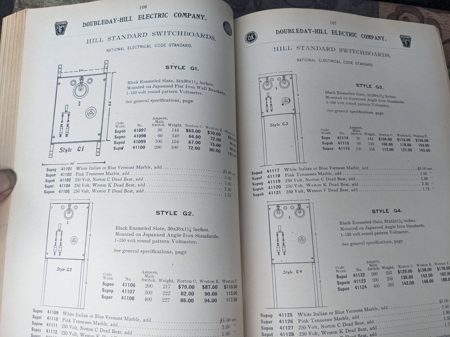 Antique Doubleday-Hill Electric Company Catalog #5, 1914