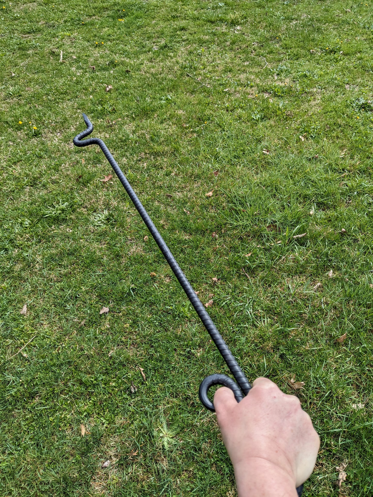 Hand Forged Fire Poker- Made of Salvaged Rebar