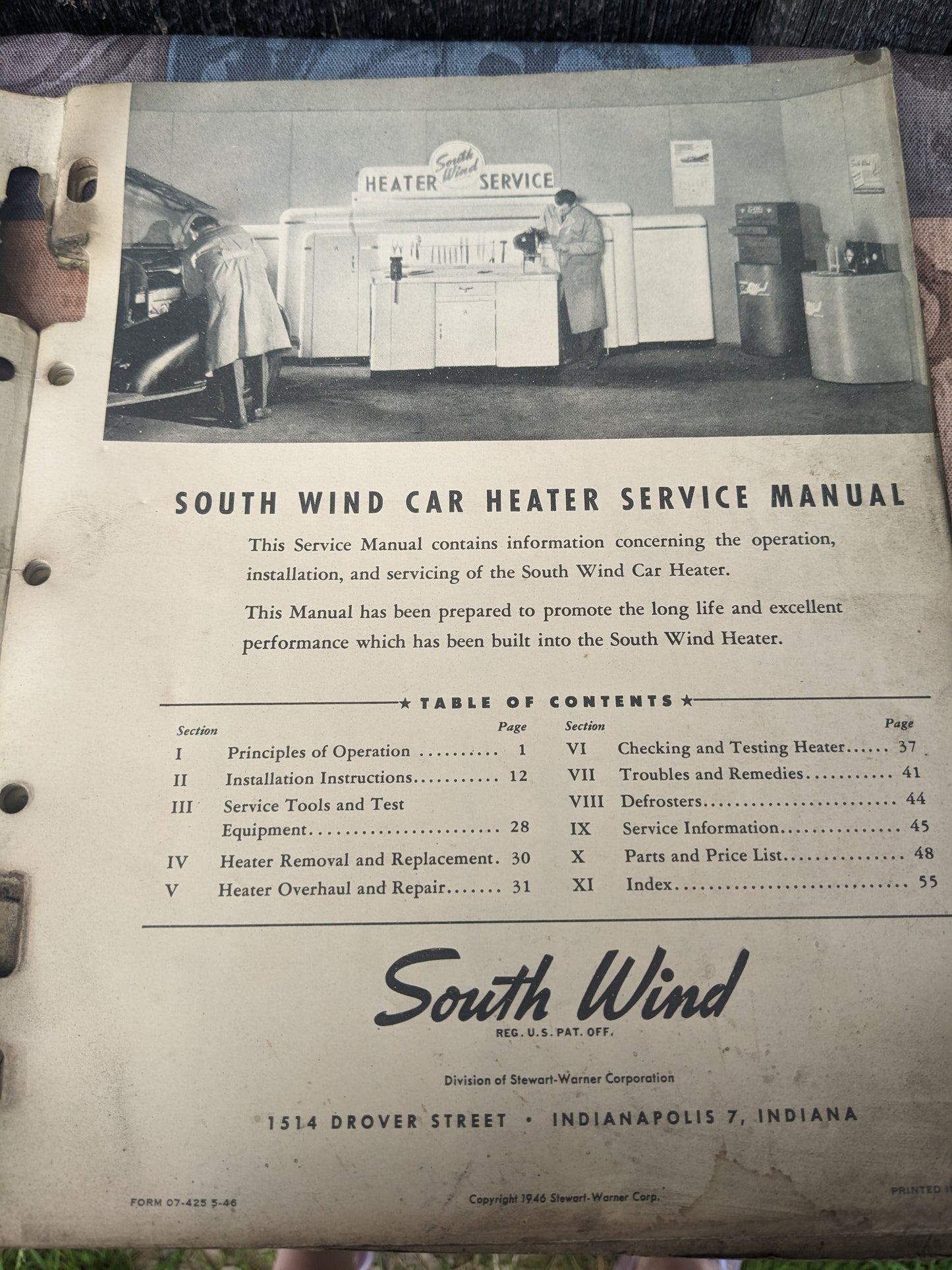 Vintage South Wind Car Heater Service Manual