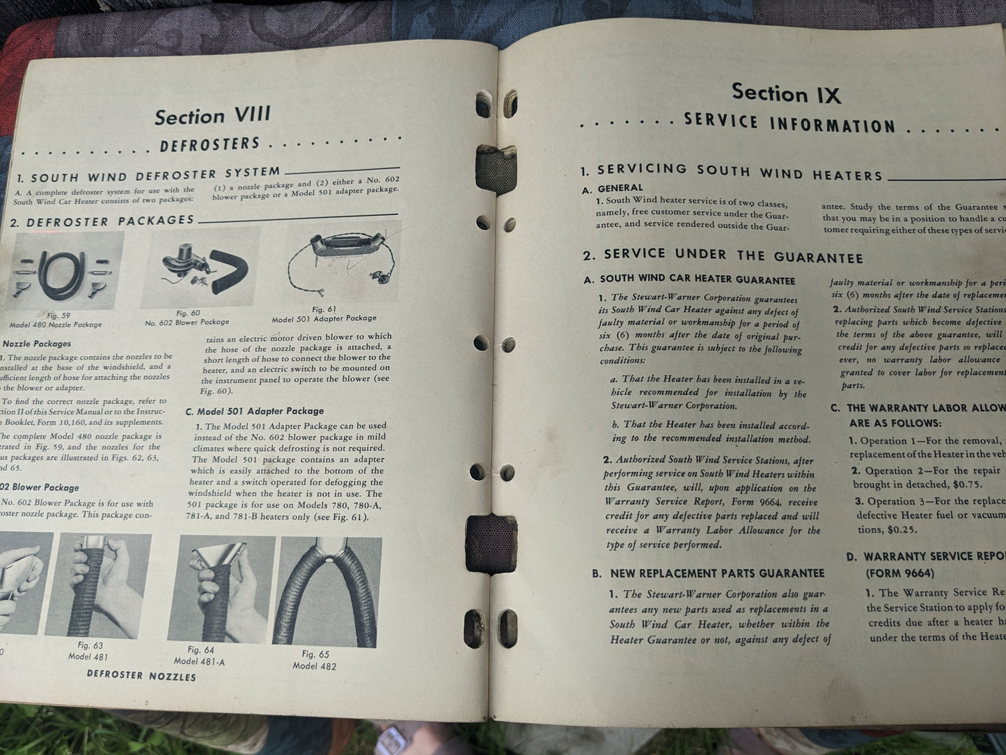 Vintage South Wind Car Heater Service Manual