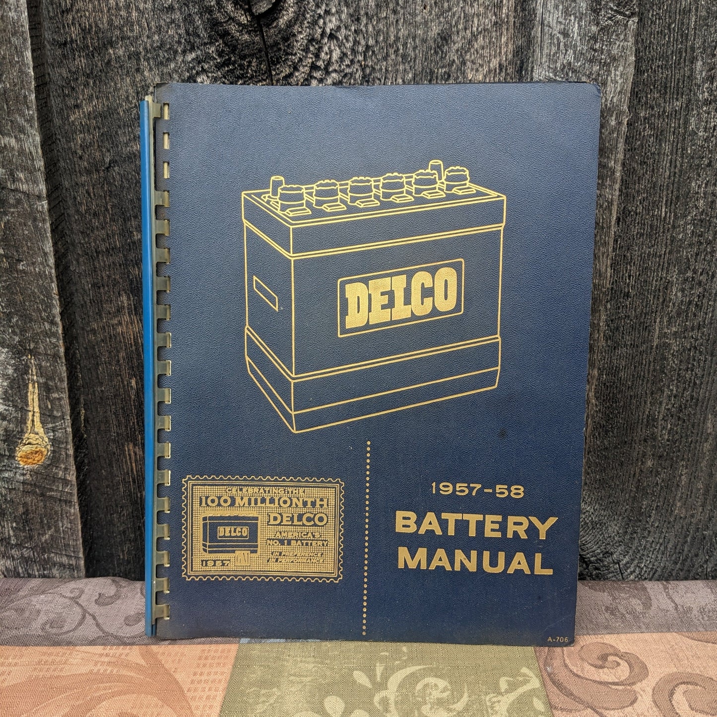 Vintage Delco Battery Dealer Manual and Poster, 1957-1958