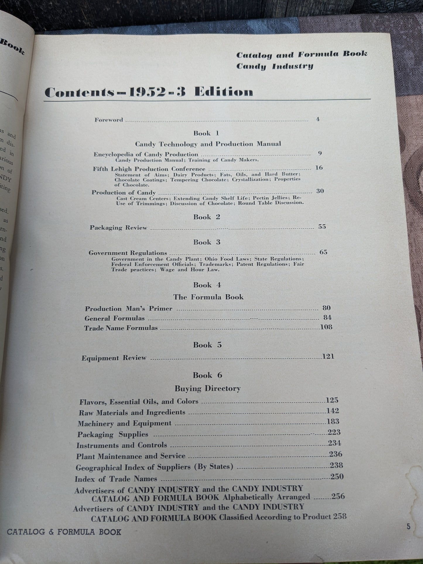 Vintage 1952-1953 Candy Industry Catalog and Formula Book