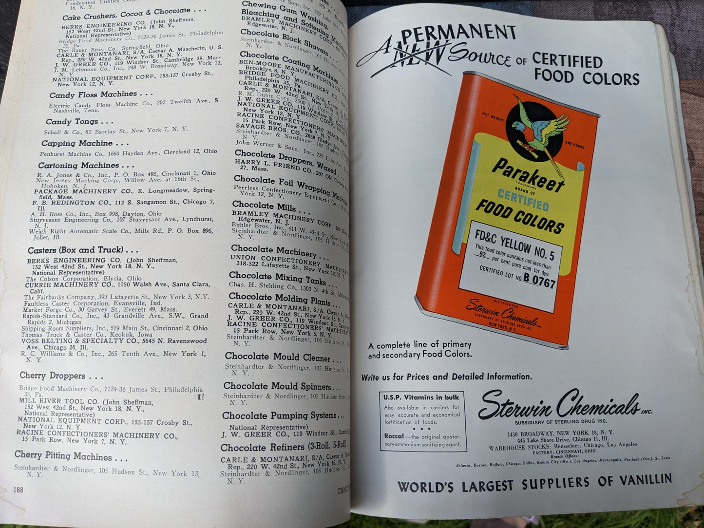 Vintage 1952-1953 Candy Industry Catalog and Formula Book