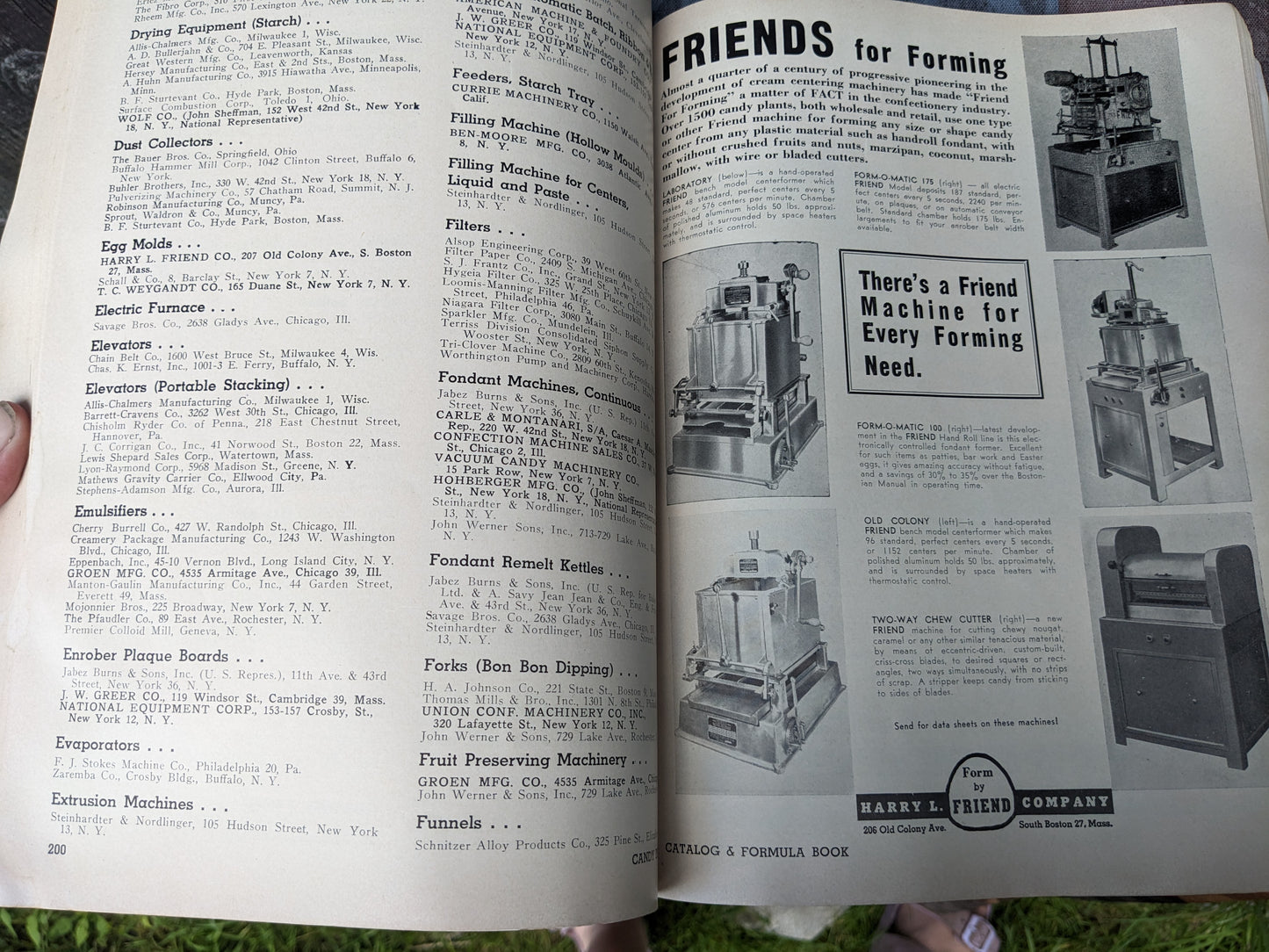 Vintage 1952-1953 Candy Industry Catalog and Formula Book