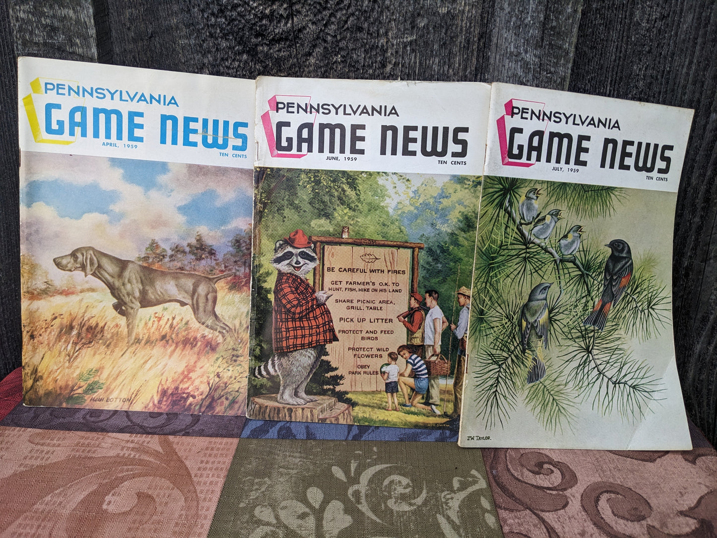 Set of 10 Vintage 1959 Game News Magazines